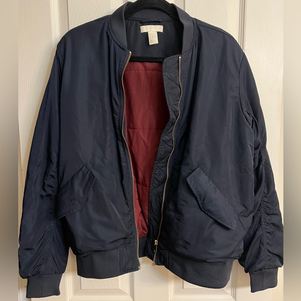 H&M Dark Navy Bomber Jacket